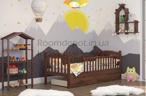 Дитяче ліжко Карина MebiGrand 90х200 см Горіх світлий Горіх світлий RD28-25 фото