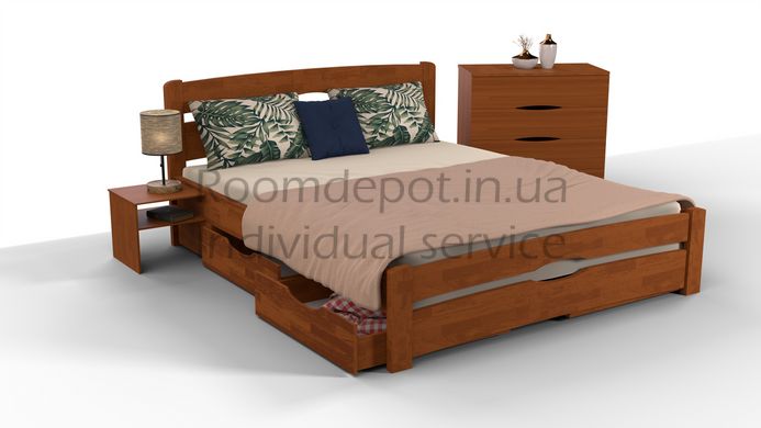 Кровать с ящиками Каролина Микс Мебель 140х200 см Орех темный Орех темный RD1079-15 фото